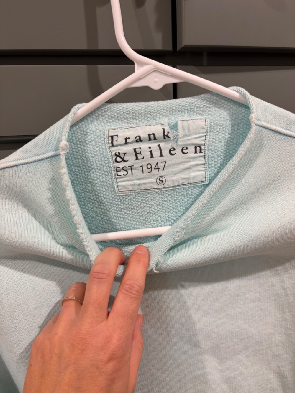 Frank and Eileen Effie Triple Fleece in Mineral Wash, size S - Picture 2 of 3